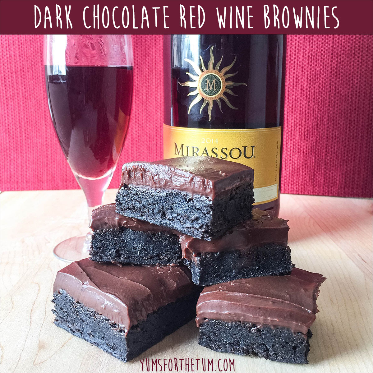 Dark Chocolate Red Wine Brownies