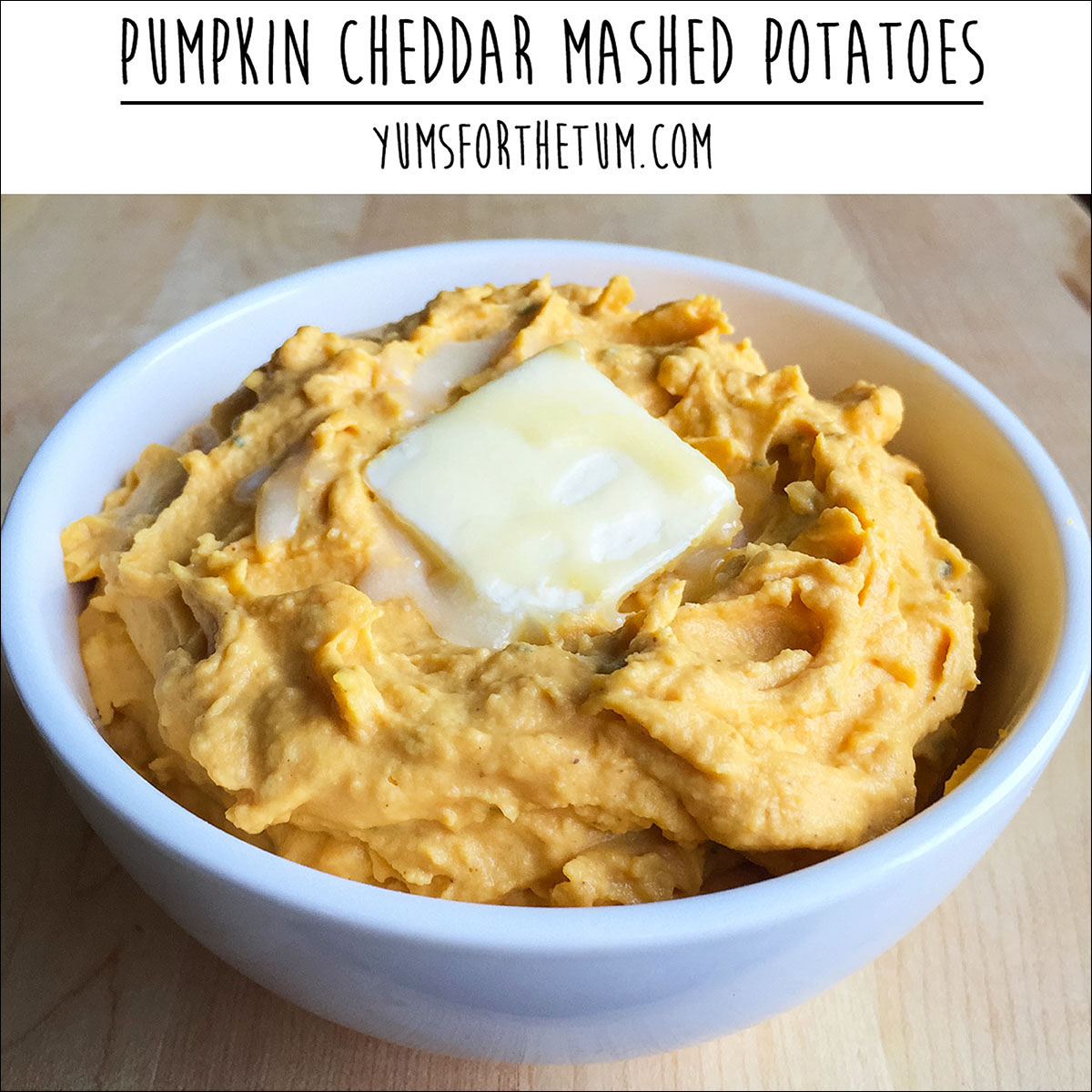 Pumpkin Cheddar Mashed Potatoes