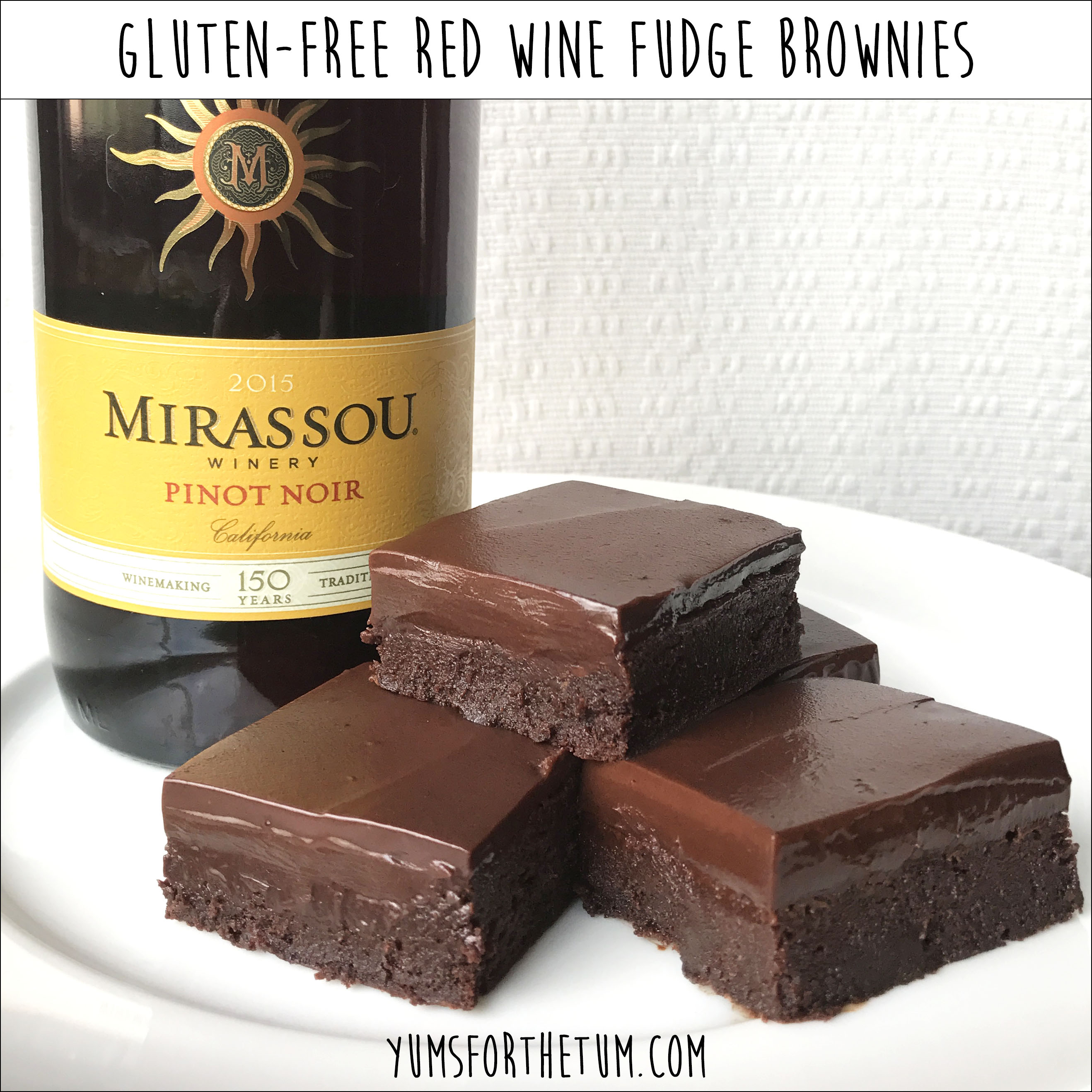 Gluten-Free Red Wine Fudge Brownies